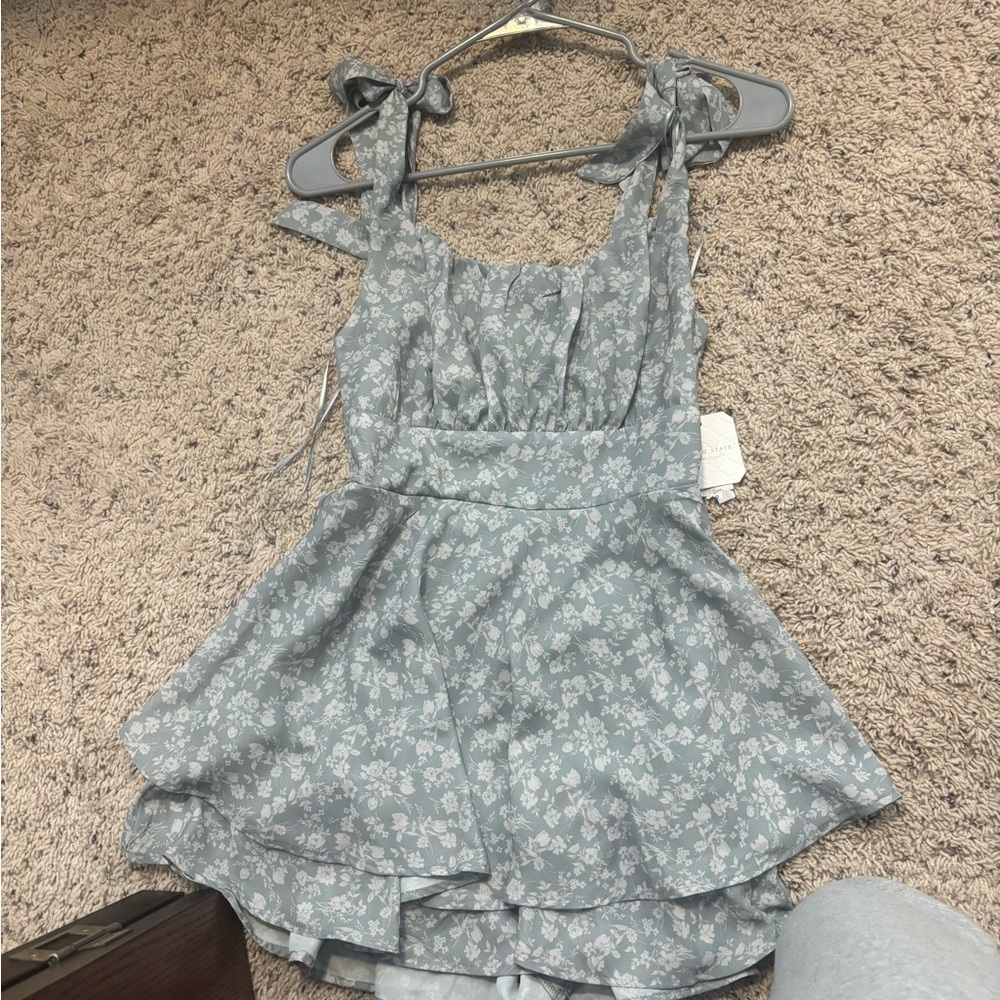 Floral Gray Sleeveless Dress